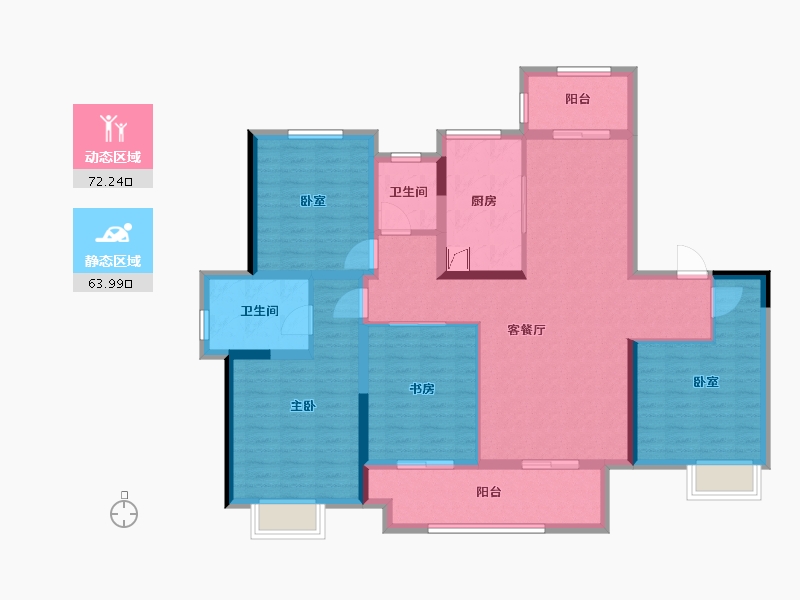 江苏省-淮安市-红豆-122.00-户型库-动静分区