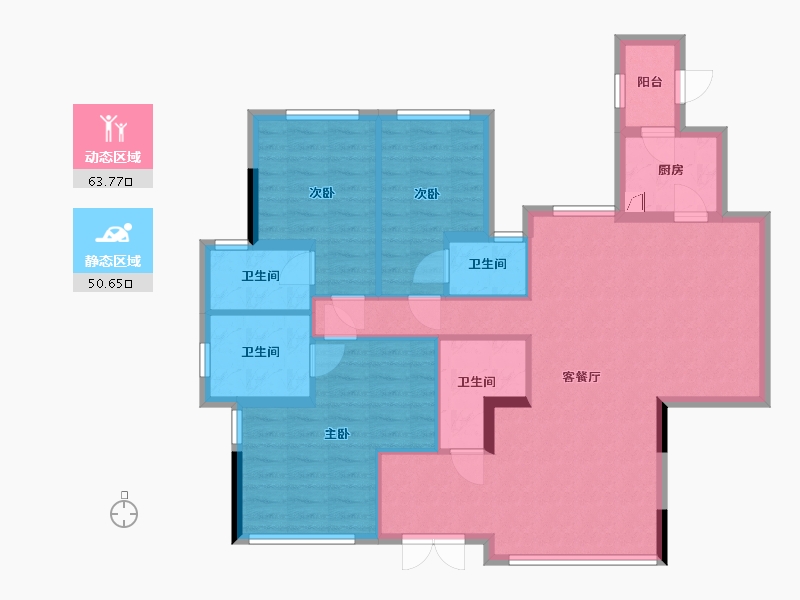 广东省-佛山市-泷景花园-二期-199.00-户型库-动静分区