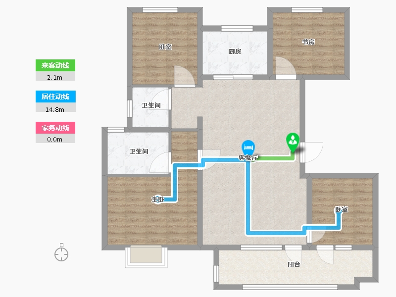 山东省-济南市-万科正荣天宸-113.00-户型库-动静线