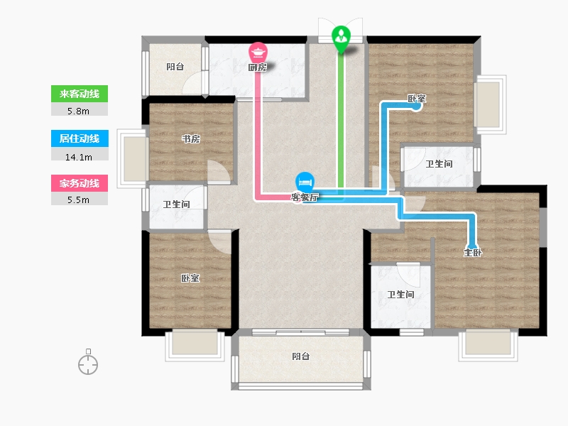 广西壮族自治区-柳州市-兴佳城-思贤访-121.48-户型库-动静线