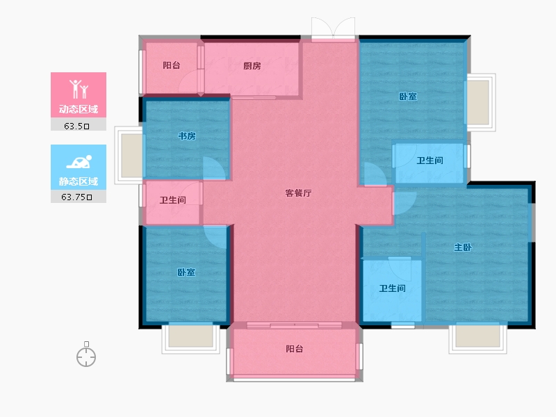 广西壮族自治区-柳州市-兴佳城-思贤访-121.48-户型库-动静分区