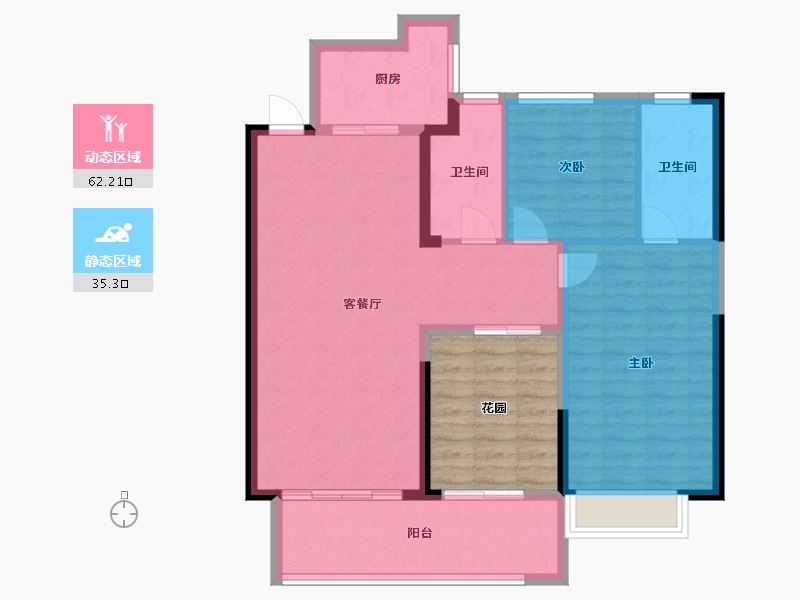 福建省-泉州市-禹洲城市广场-115.00-户型库-动静分区