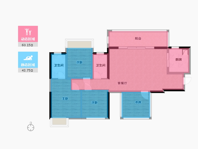 广西壮族自治区-南宁市-江南书院-84.62-户型库-动静分区