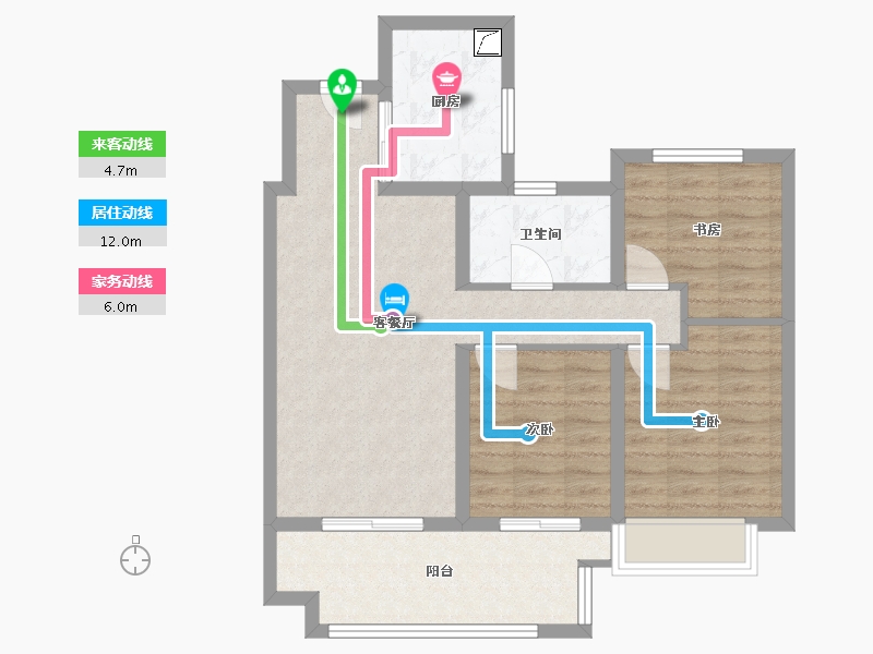 安徽省-阜阳市-保利颍州堂悦-80.00-户型库-动静线