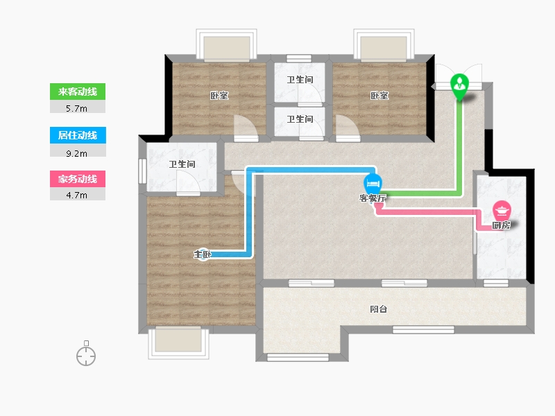 天津-天津市-234-105.00-户型库-动静线