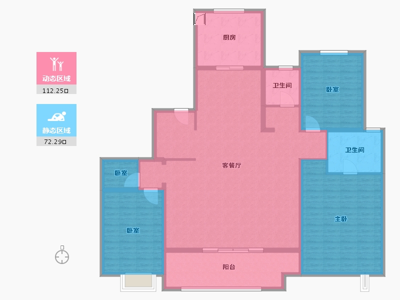 山东省-潍坊市-新城荣樾大都会-168.00-户型库-动静分区