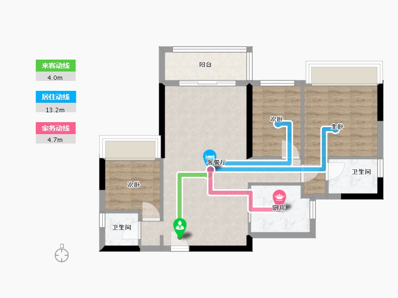 广东省-深圳市-壹城中心-71.00-户型库-动静线