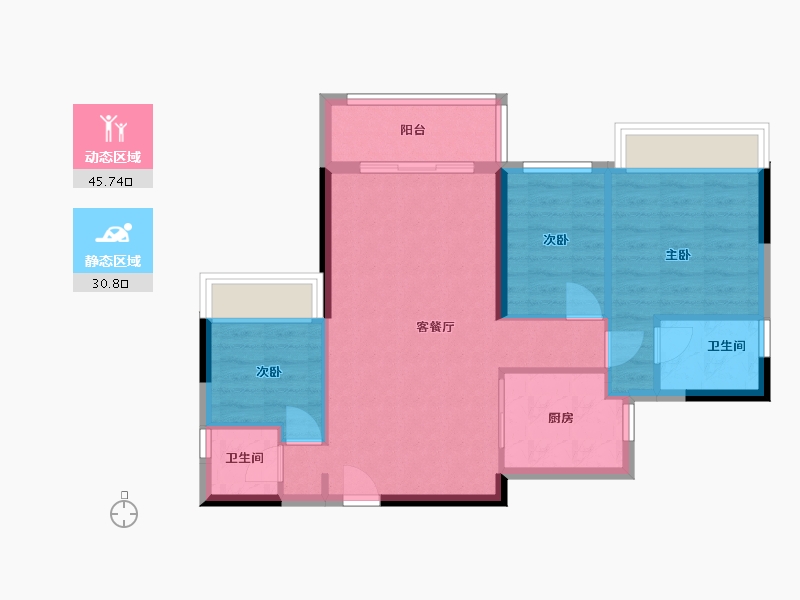 广东省-深圳市-壹城中心-71.00-户型库-动静分区