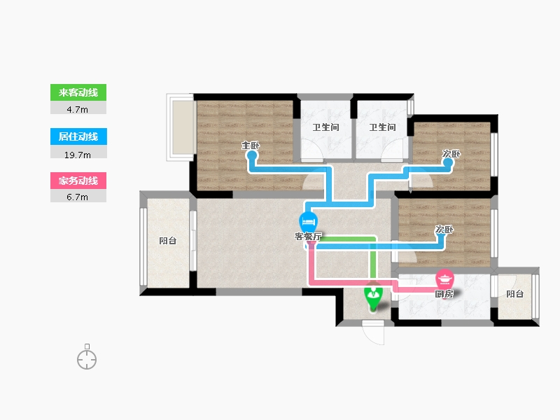 河南省-郑州市-正商家河家-90.00-户型库-动静线