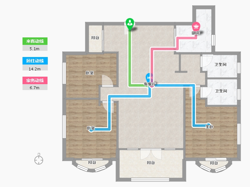 福建省-厦门市-未来海岸浪琴湾(北区) -120.00-户型库-动静线