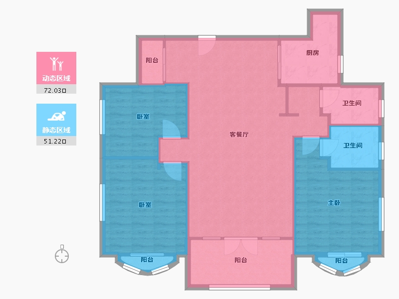 福建省-厦门市-未来海岸浪琴湾(北区) -120.00-户型库-动静分区