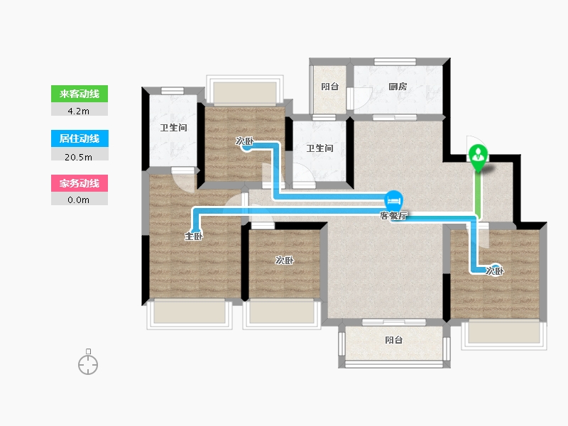 四川省-广元市-锦绣华庭-120.00-户型库-动静线