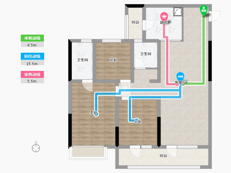 山东省-济宁市-青特星城-98.00-户型库-动静线