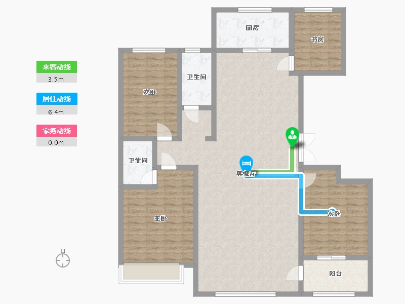 山东省-滨州市-祥和里小区-153.00-户型库-动静线