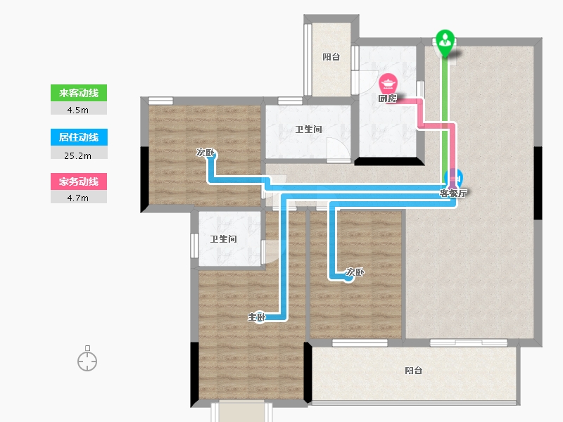 湖北省-随州市-新厉山听涛-107.00-户型库-动静线