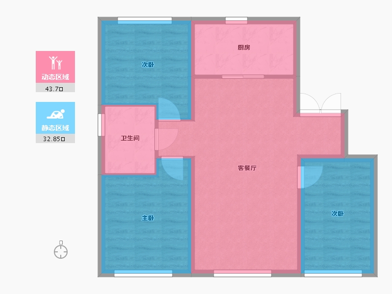 内蒙古自治区-赤峰市-江山风华-80.00-户型库-动静分区