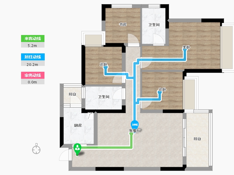 四川省-绵阳市-长虹橡树郡-95.00-户型库-动静线