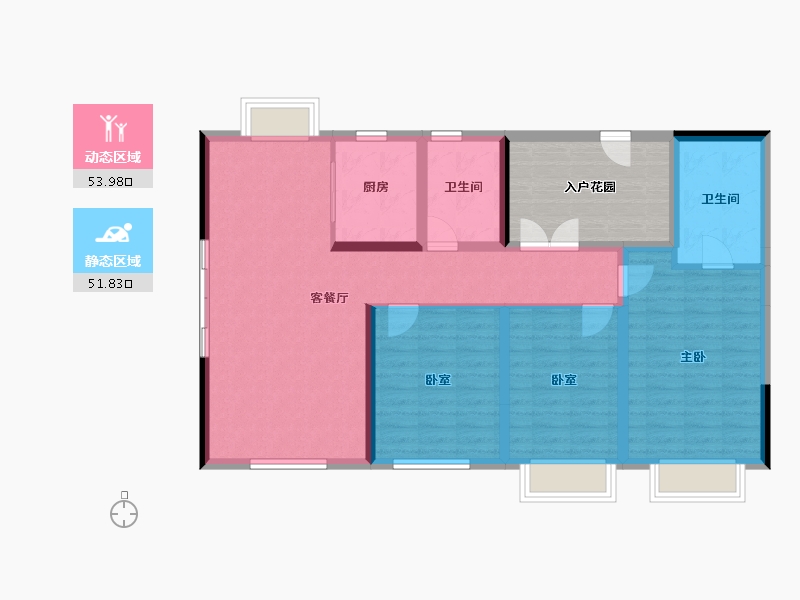 江西省-宜春市-天屿花城-171.00-户型库-动静分区