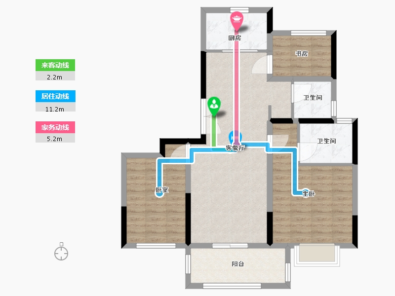 安徽省-宿州市-绿城玉兰园-83.03-户型库-动静线