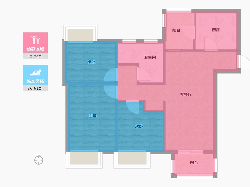 上海-上海市-汇锦城-70.00-户型库-动静分区