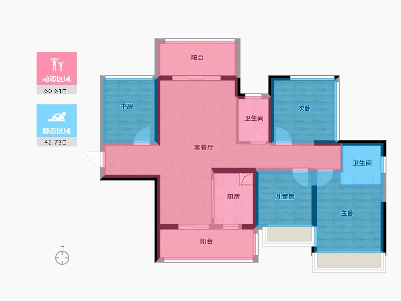 广西壮族自治区-北海市-岸芷花园-98.00-户型库-动静分区