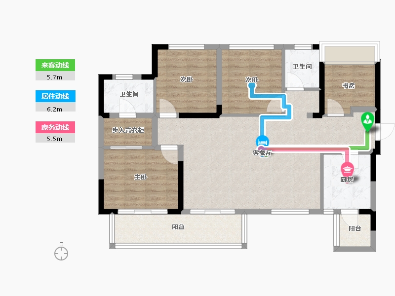 四川省-成都市-正黄翡翠堂-98.00-户型库-动静线