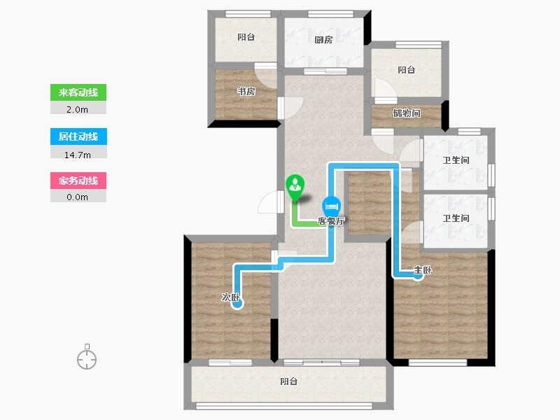 陕西省-西安市-绿城西安全运村4期-101.00-户型库-动静线