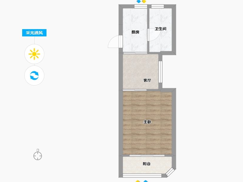 上海-上海市-太浜巷-32.66-户型库-采光通风