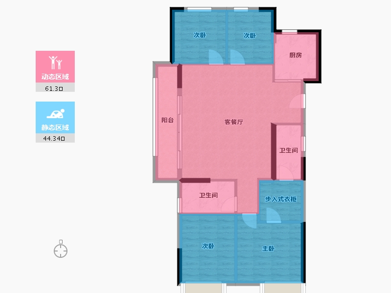 浙江省-绍兴市-碧桂园珺悦-102.24-户型库-动静分区