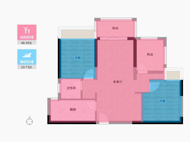 广东省-汕头市-龙光臻品阳光誉苑-82.00-户型库-动静分区