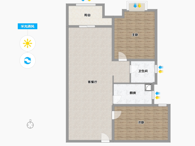 河北省-保定市-华海小区-123.00-户型库-采光通风