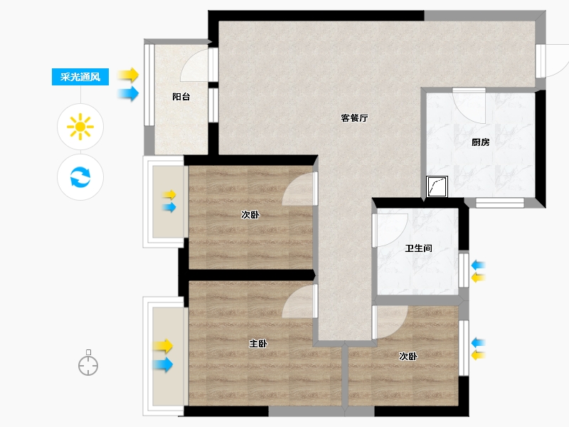 河南省-濮阳市-建业新城-81.00-户型库-采光通风