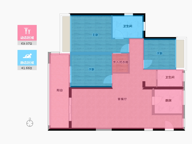 浙江省-台州市-绿城·宁江明月-127.00-户型库-动静分区