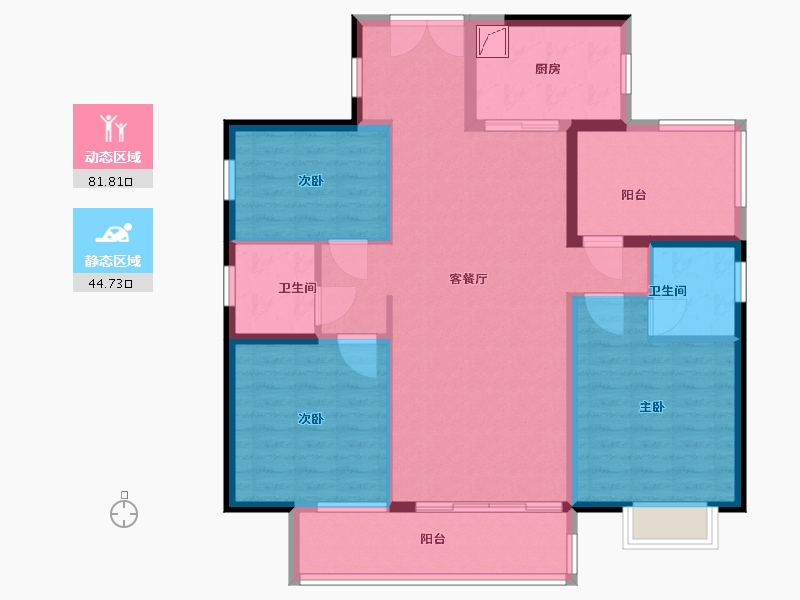 广东省-肇庆市-保利和悦江山-114.00-户型库-动静分区