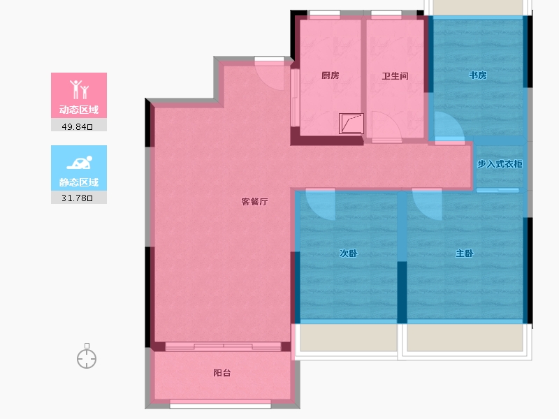 吉林省-长春市-华润昆仑御-109.00-户型库-动静分区