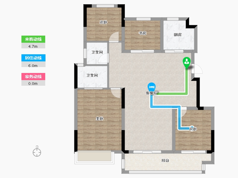 浙江省-湖州市-奥园湖山府-107.00-户型库-动静线