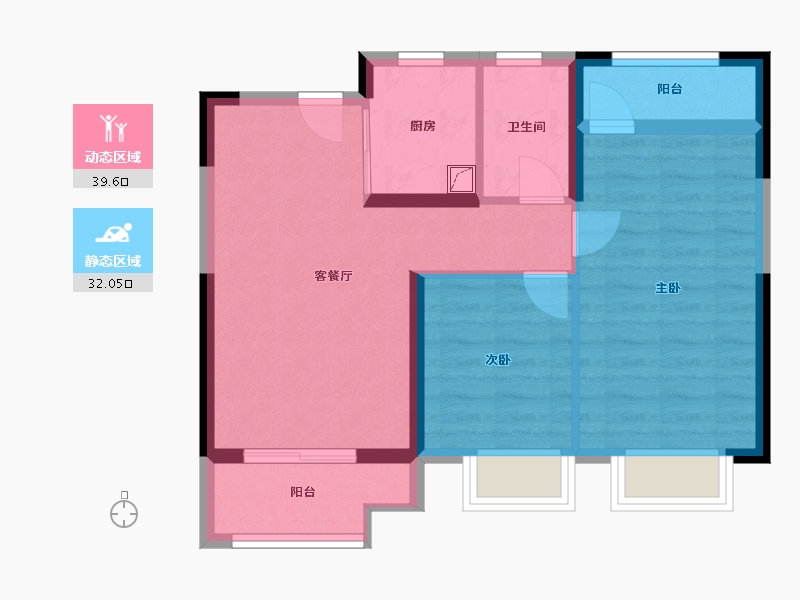 湖北省-襄阳市-金地云栖天悦-67.00-户型库-动静分区