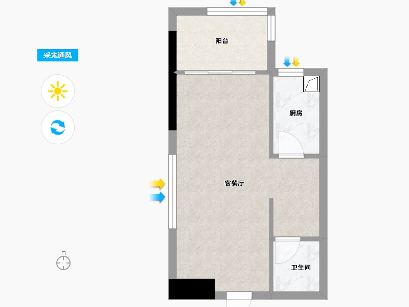 四川省-宜宾市-华侨城三江口CBD-36.00-户型库-采光通风