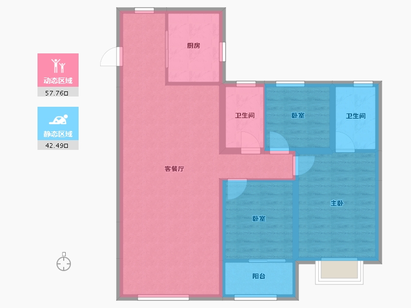 山西省-太原市-万科-100.00-户型库-动静分区