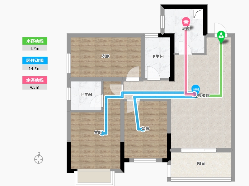 广西壮族自治区-来宾市-悦江雅苑-83.00-户型库-动静线