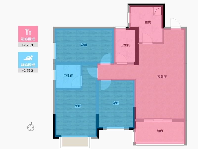 广西壮族自治区-来宾市-悦江雅苑-83.00-户型库-动静分区