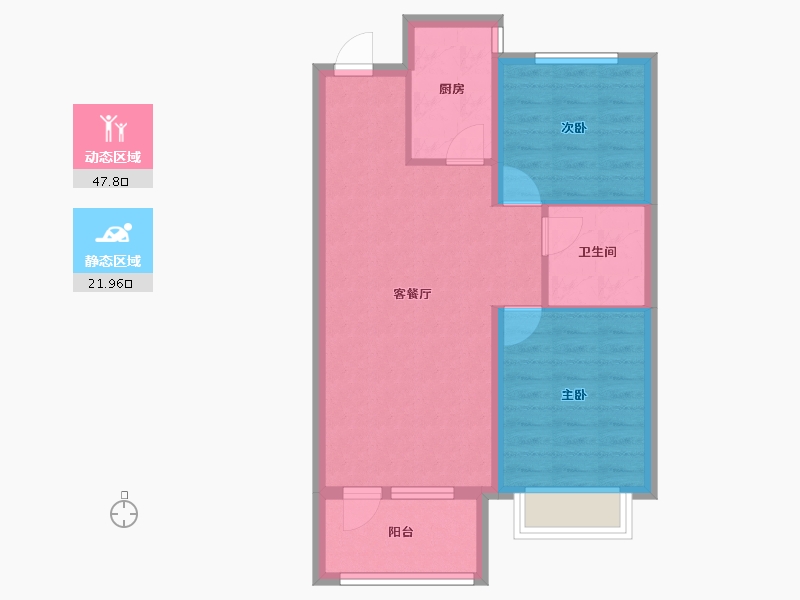 河北省-石家庄市-万合名著-69.65-户型库-动静分区