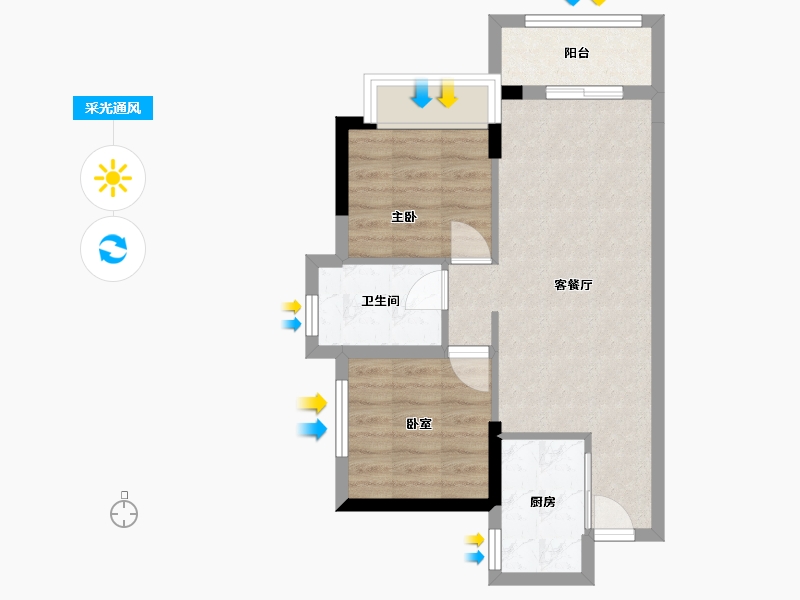 广东省-佛山市-辉逸云庭-52.16-户型库-采光通风