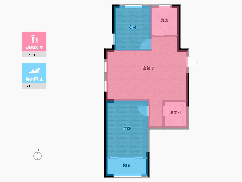 吉林省-长春市-德辉首府-65.00-户型库-动静分区