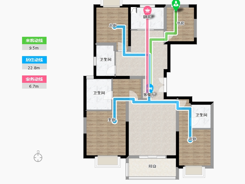 湖北省-武汉市-琨御府-150.00-户型库-动静线