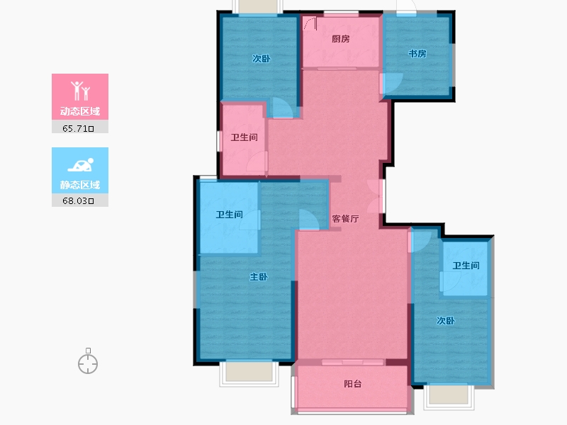 湖北省-武汉市-琨御府-150.00-户型库-动静分区