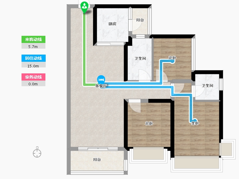 广东省-珠海市-铁建梧桐苑-80.00-户型库-动静线