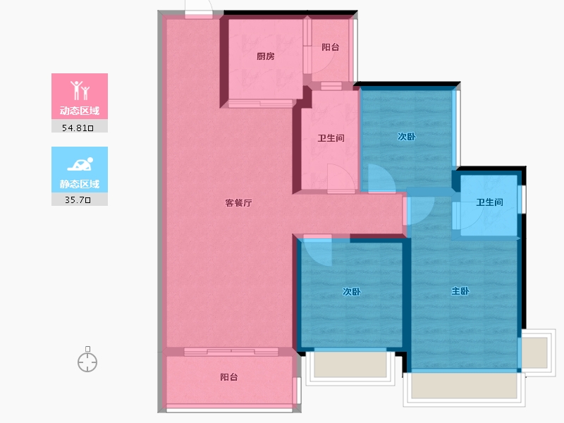 广东省-珠海市-铁建梧桐苑-80.00-户型库-动静分区