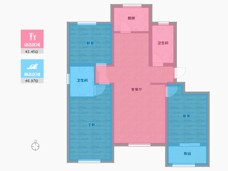 河北省-衡水市-孔雀城-112.90-户型库-动静分区