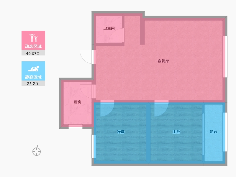 河北省-张家口市-天润园东区-66.46-户型库-动静分区